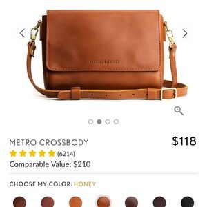 Portland Leather Honey Crossbody Bag